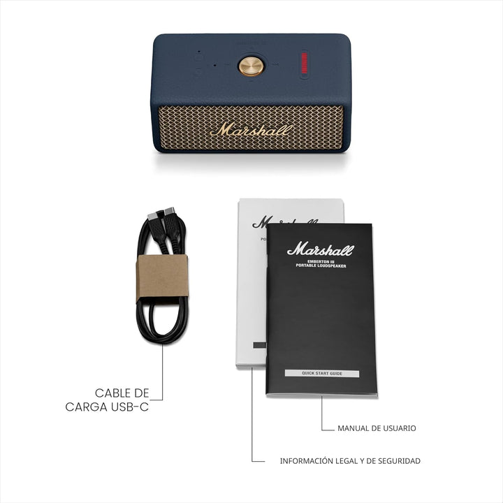 Marshall Emberton III Altavoz Bluetooth Portátil - Diseño Robusto I...