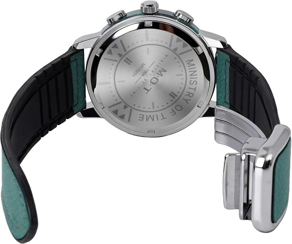 M.O.T Reloj cronómetro - 1.535 in, unisex, movimiento de cuarzo, fondo de caja inoxidable, correa magnética de mariposa, resistente al agua 3ATM - Ministry of Time