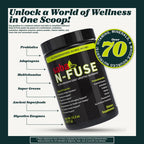 Saba N-Fuse™Super Greens Powder - Más de 50 superalimentos, probióticos
