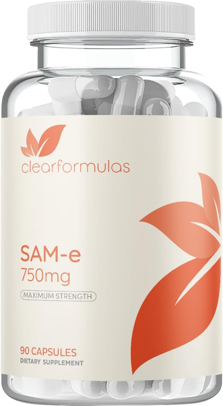 Clear Formulas Bioactive SAM-e 750 mg - Suplemento SAM-e de alta re...