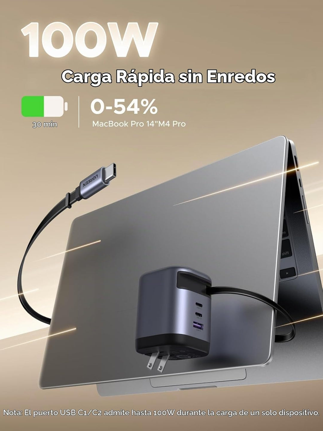UGREEN Nexode Power Bank Bundle con Nexode 100W GaN USB C cargador...