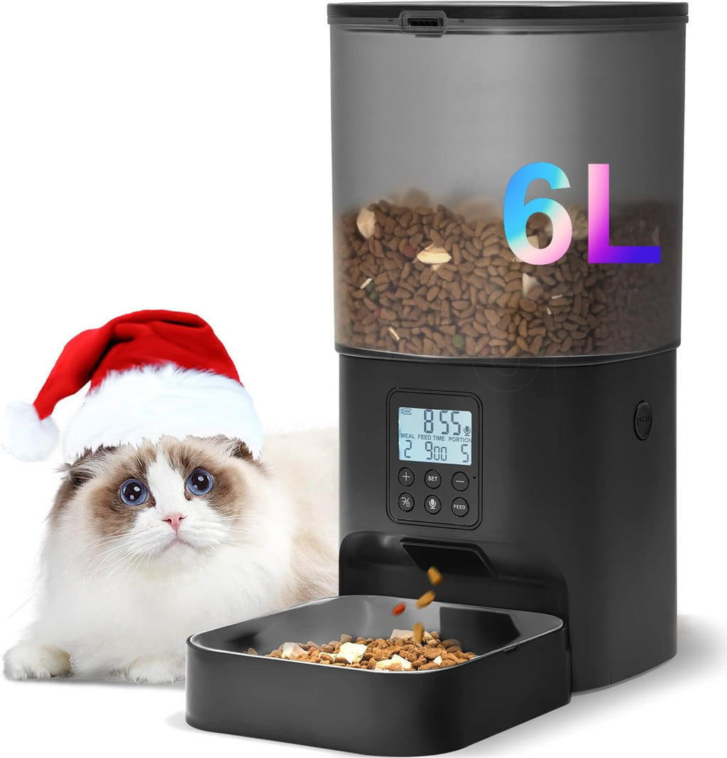 Comedero automático para gatos, dispensador de alimentos