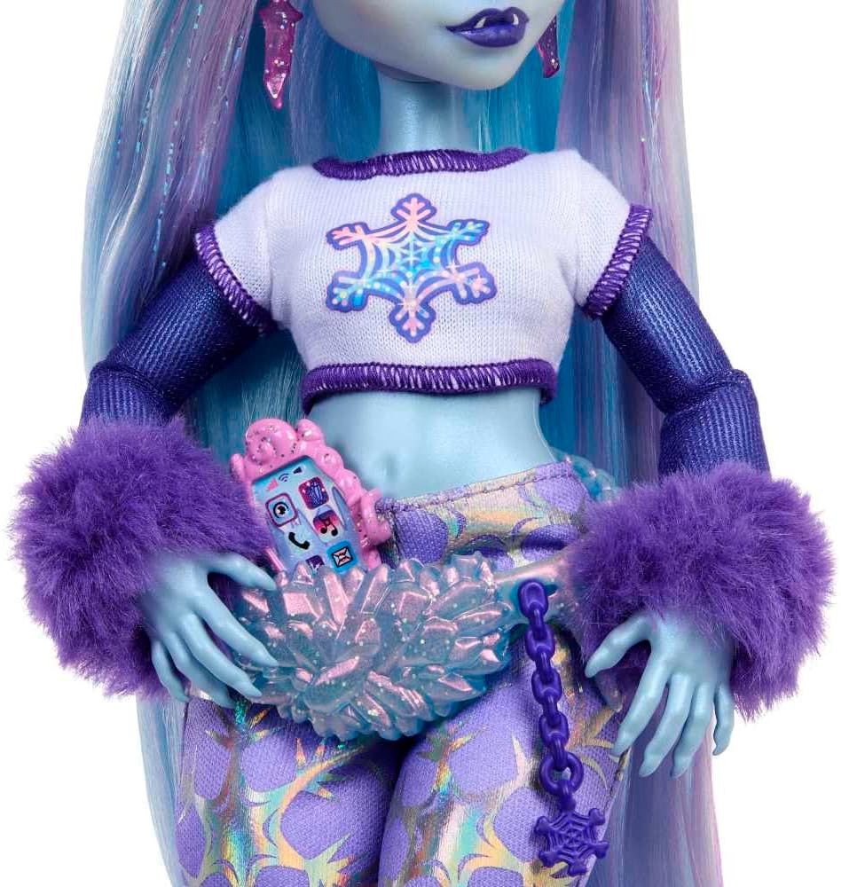 Muñeca Monster High, Abbey Bominable Yeti de moda con mamífero mamu...