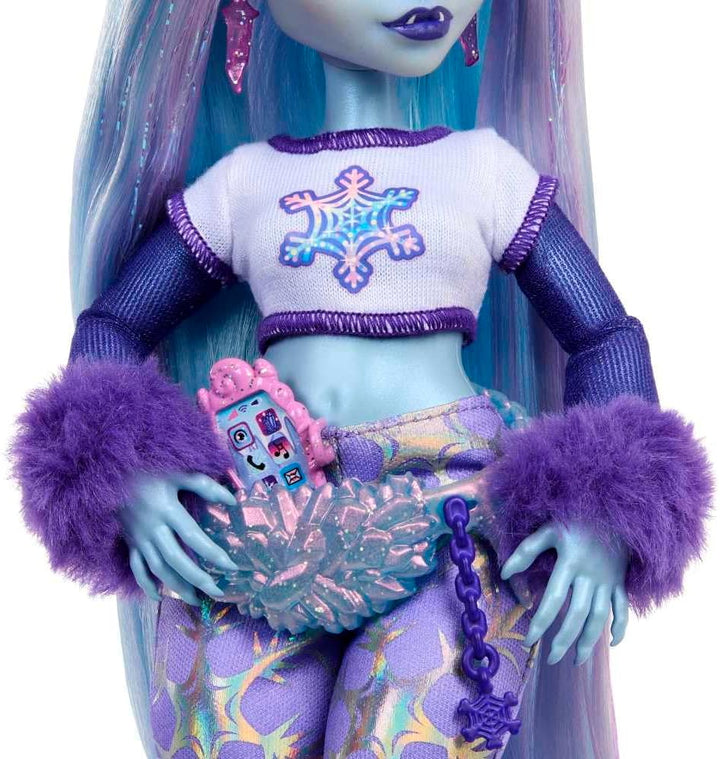 Muñeca Monster High, Abbey Bominable Yeti de moda con mamífero mamu...
