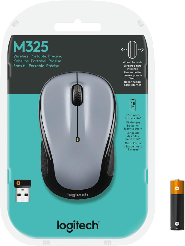 Logitech M325 - Ratón inalámbrico con desplazamiento diseñado para...
