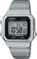 Casio B650WD-1ACF Reloj clásico de cuarzo plateado con pantalla digital para hombre