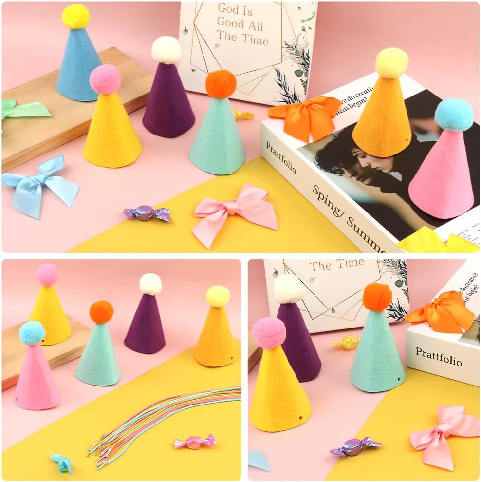 12 mini sombreros de fiesta para animales de peluche
