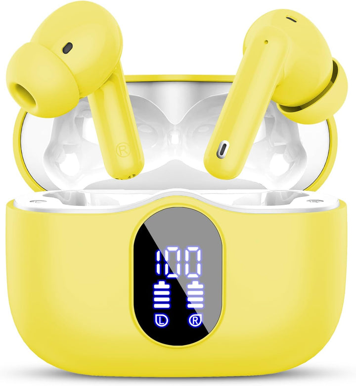 Auriculares inalámbricos, Bluetooth 5.4, estéreo de bajos, auricula...
