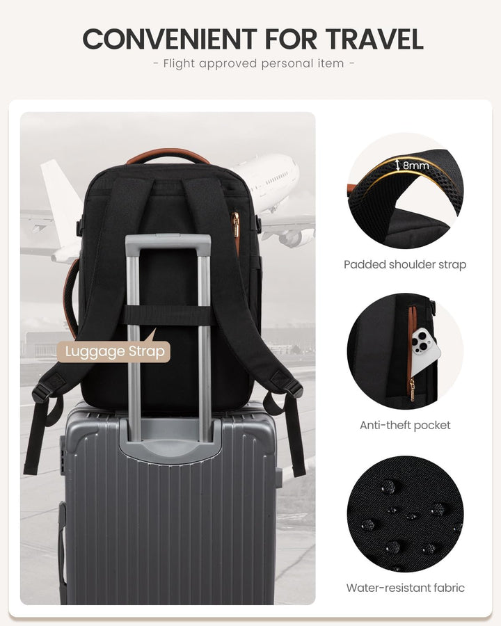 LOVEVOOK Mochila de viaje de 50 litros para mujeres y hombres, moch...