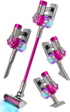 Aspiradora de juguete 4 en 1 para niños (rojo rosa)