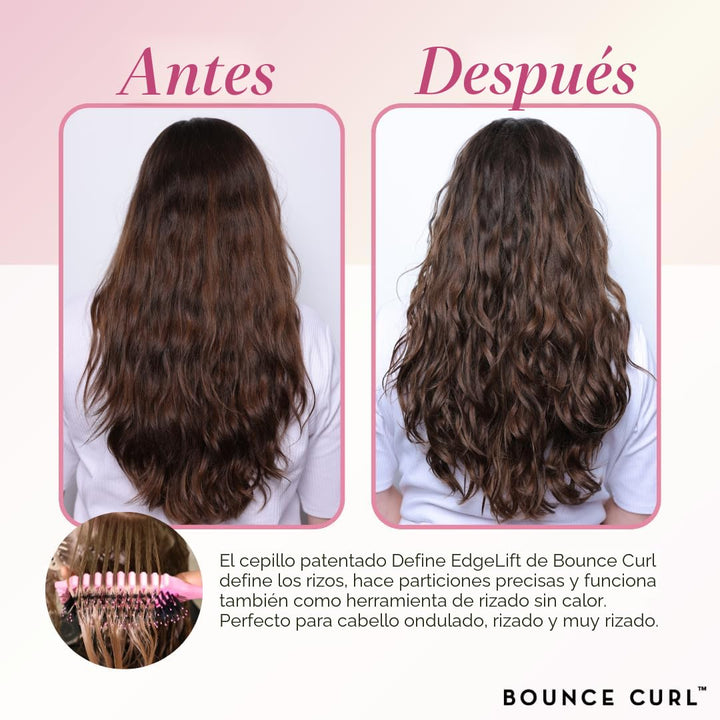 Bounce Curl Define EdgeLift Brush, Herramienta 5 en 1 para Rizos, O...
