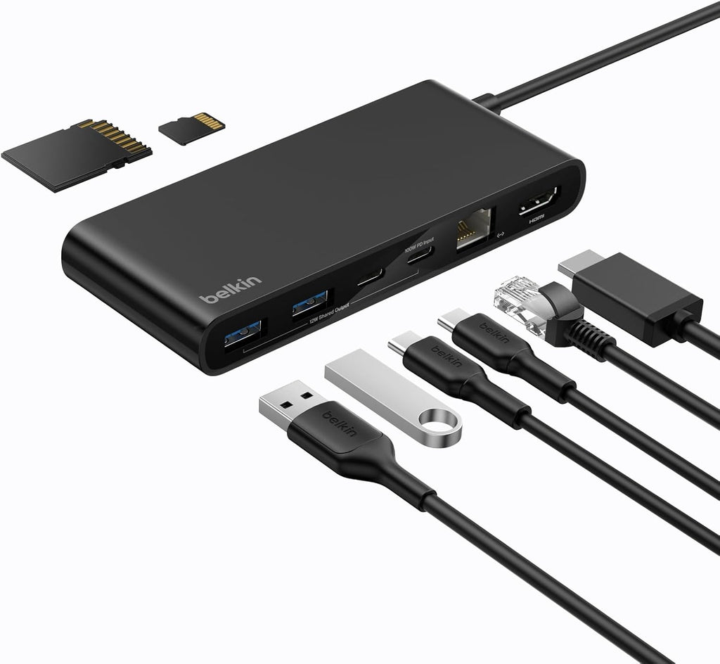 Belkin, INC024ttBK-BX, hub USB 3.0 de 8 puertos, alimentado
