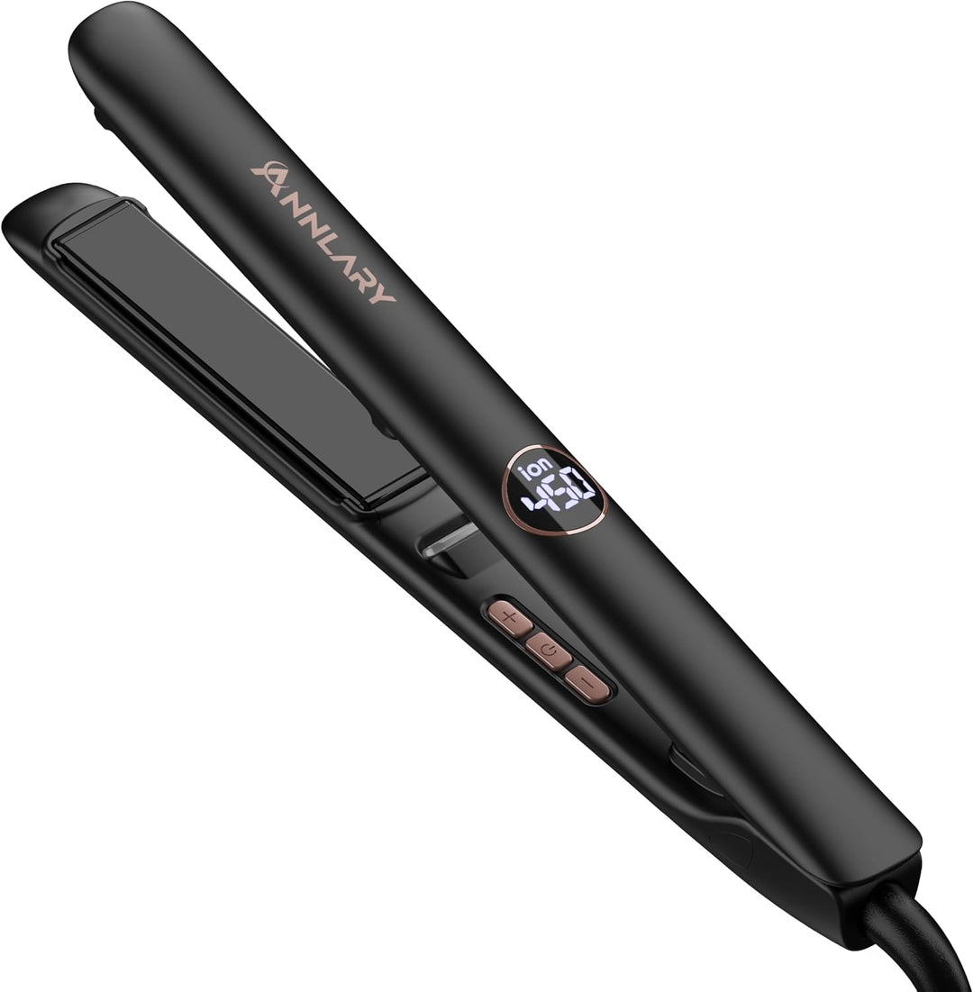ANNLARY Plancha para el cabello, plancha plana de 1.75 pulgadas con...