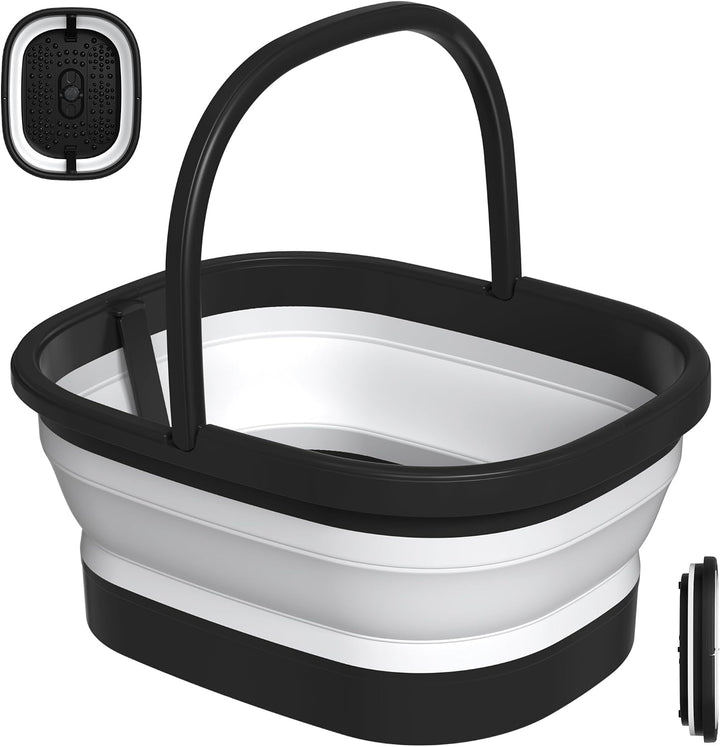 Nekteck Bañera plegable para remojar pies, baño de pies, remojo de...