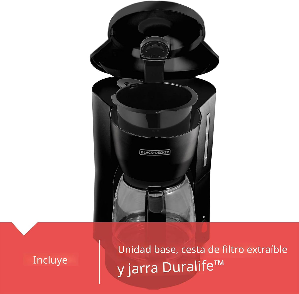 BLACK+DECKER Cafetera de una sola porción con depósito de 50 oz