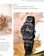 OPK Reloj de pulsera para mujer de acero inoxidable para mujer