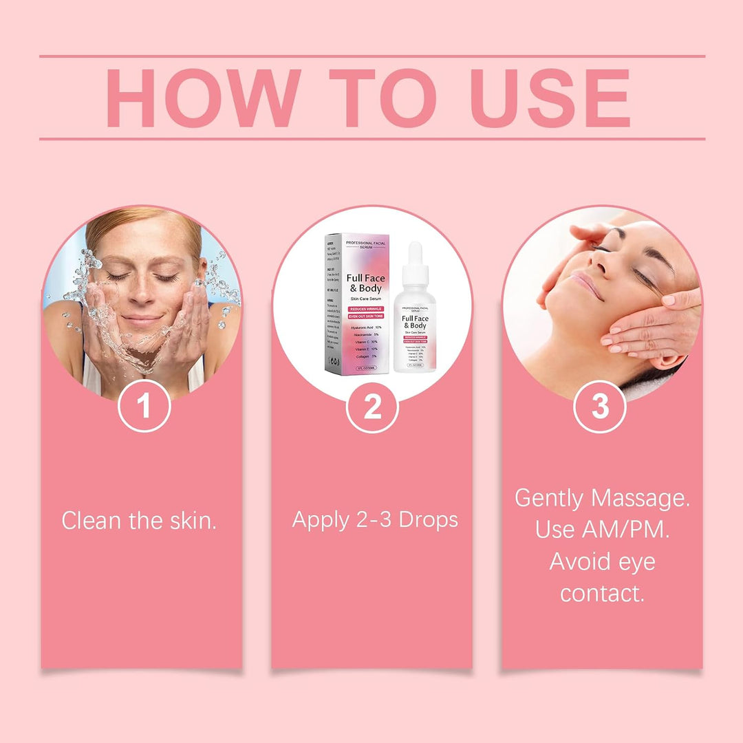 Finones Skin Vitamin Serum para rostro y cuerpo, suero reafirmante...