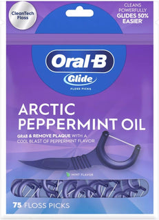 Oral-B Glide 3D White Floss Picks Radiant Mint, 75 u. (paquete de 6)