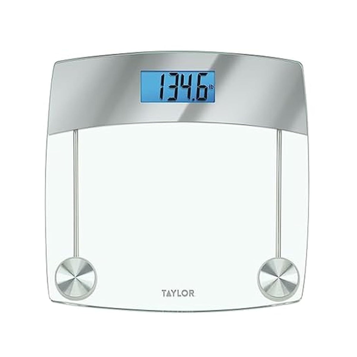 Taylor Báscula digital para peso corporal, 440 libras, acentos de acero