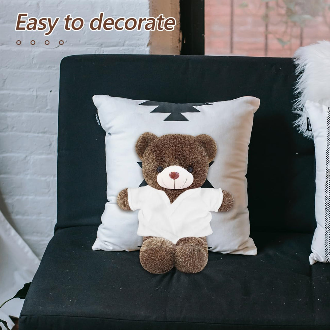 Wakauto Juego de ropa de peluche de mini oso para muñecas