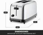 Waring Commercial WCT704 Tostadora Emergente de Servicio Ligero de 4 Rebanadas con Rancha Extra Larga, 120V, Enchufe 5-15 Phase
