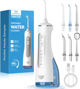 JTF Irrigador bucal portátil para dientes: 3 modos y 10 niveles de...