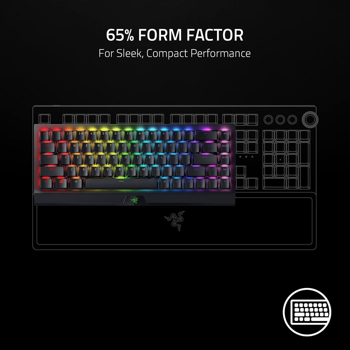 Razer BlackWidow V4 Mini HyperSpeed Teclado inalámbrico intercambia...