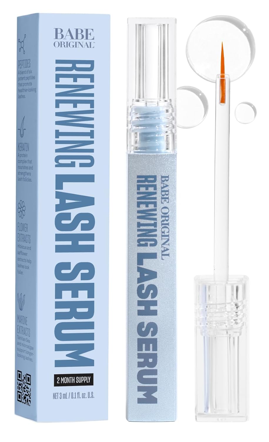 BABE ORIGINAL Renewing Lash Serum - Suero de pestañas con infusión...