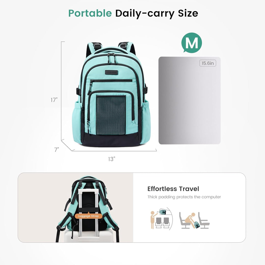 LOVEVOOK Mochila para laptop para mujer con portavasos grande, bols...