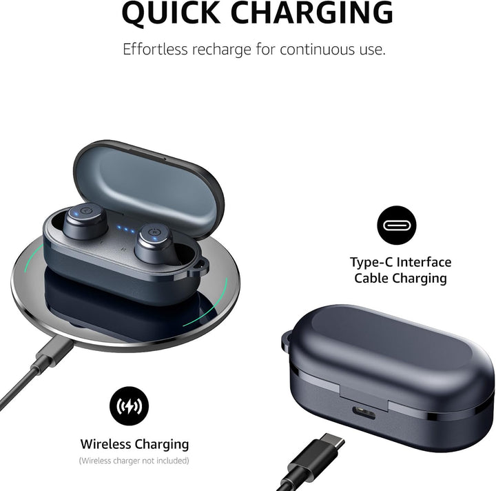 TOZO Auriculares Inalámbricos T10 Bluetooth 5.3, Aplicación para Pe...