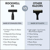 Maquinilla de afeitar de seguridad Rockwell Razors 6S de acero inox...