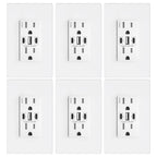 Toma de pared USB PD3.0 de 30 W, receptáculo resistente a manipulaciones de 15 amperios con 2 puertos USB tipo C y 1 puerto USB tipo A, cargador USB para iPhone/iPad/Samsung/LG/MacBook Air