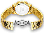 OLEVS Relojes para Hombres de Negocios de Acero Inoxidable, a Prueba de Agua, Estilo Casual Formal