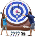 Swooc Games - Bull Hawker | Dardos de hacha gigante con más de 15 juegos | Juego de lanzamiento de hachas para patio trasero con bomba de aire | Juegos grandes al aire libre para adultos y familia |