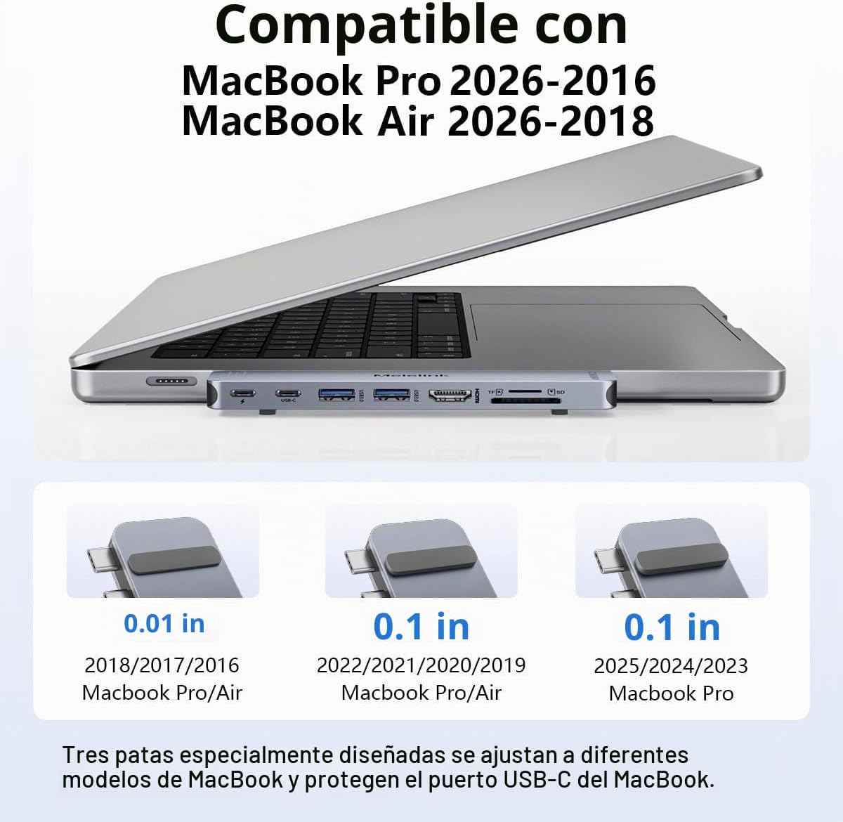 Adaptador de concentrador USB C para MacBook Pro\/Air M5 M4 M3 M2 M...