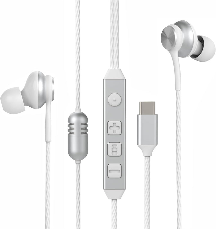 GWVTJQ Auriculares intrauditivos USB-C con cable, auriculares con t...