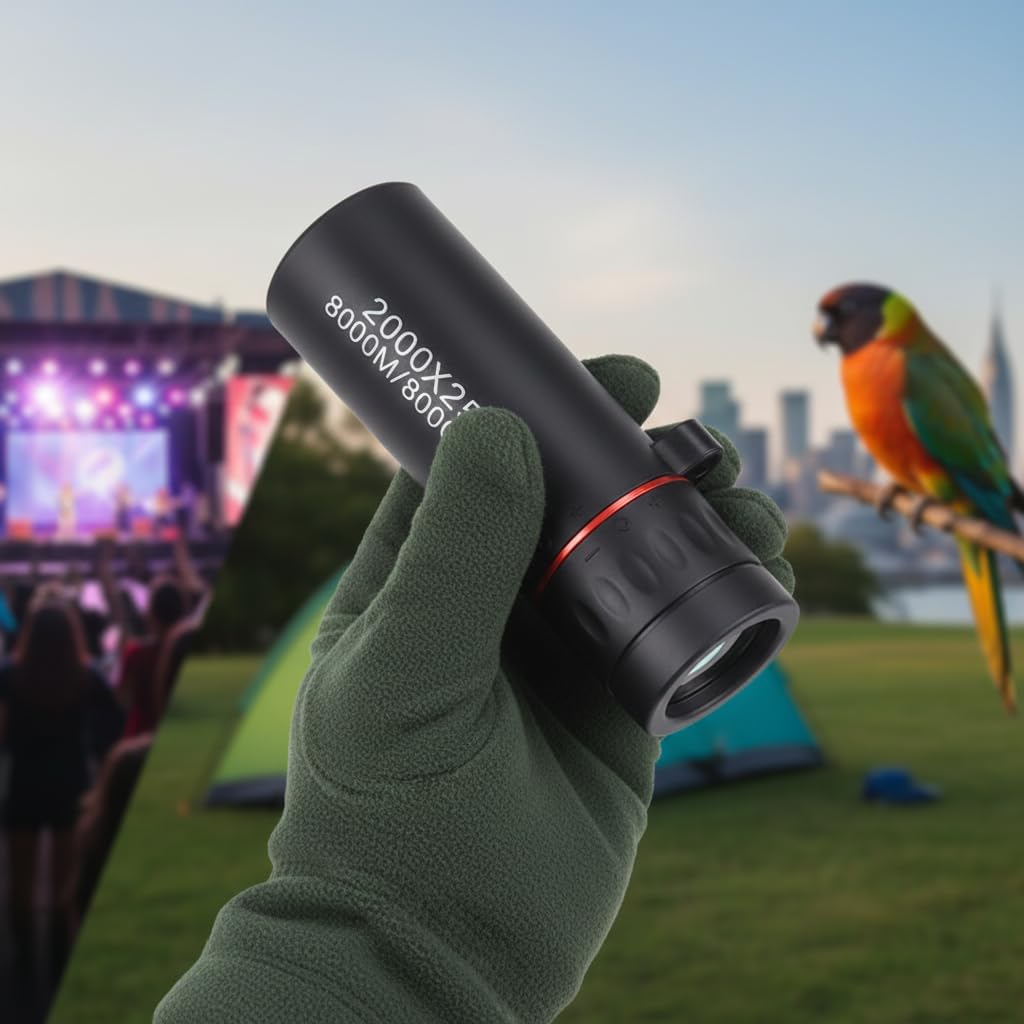 Mini telescopio monocular de 2000 x 25 para adultos