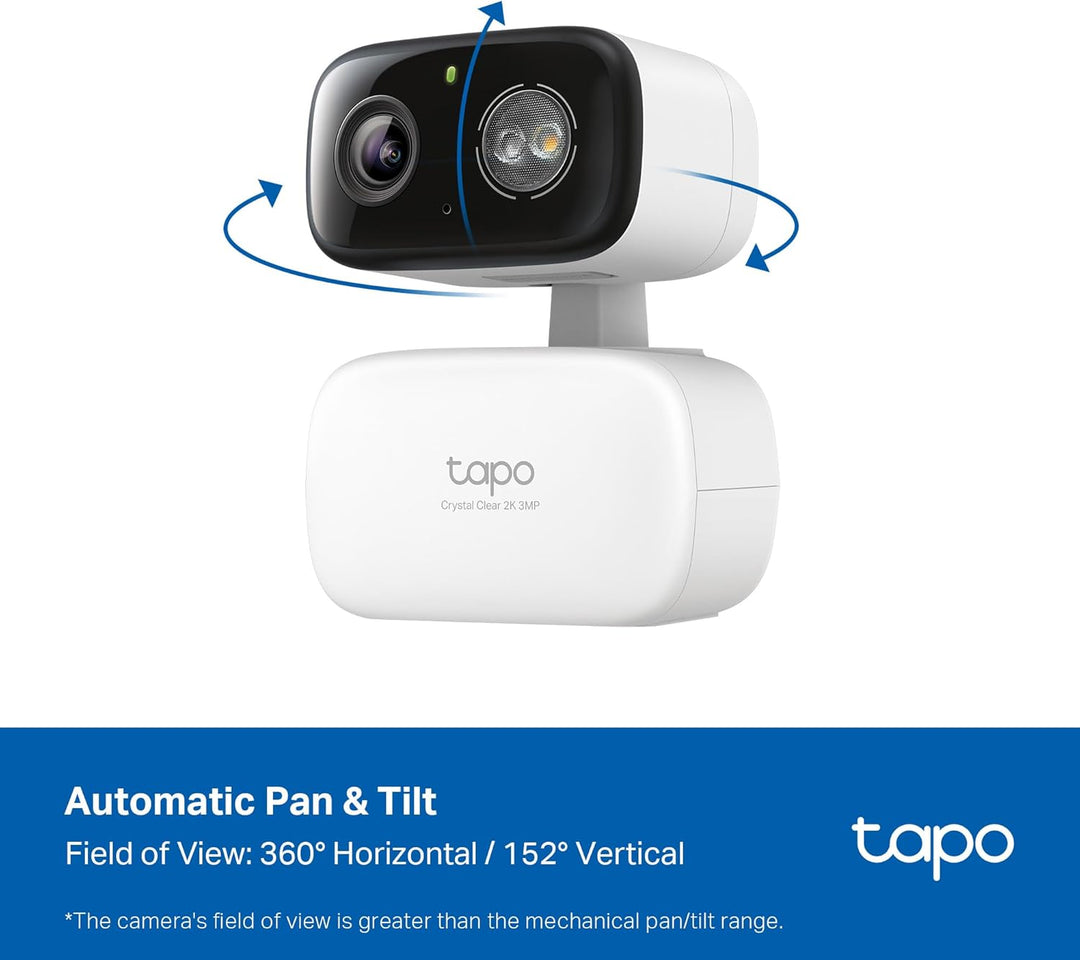 Tapo Cámara de seguridad con cable 2K para interiores y exteriores,...