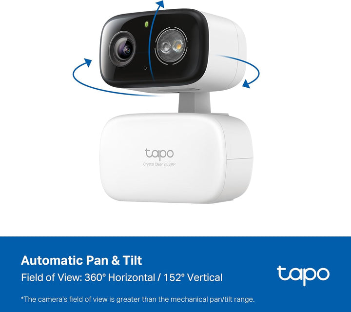 Tapo Cámara de seguridad con cable 2K para interiores y exteriores,...