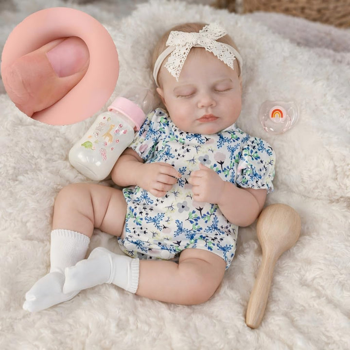 SCOM Muñeca de bebé Reborn de 20 pulgadas \u2013 Bebé niña de silic...