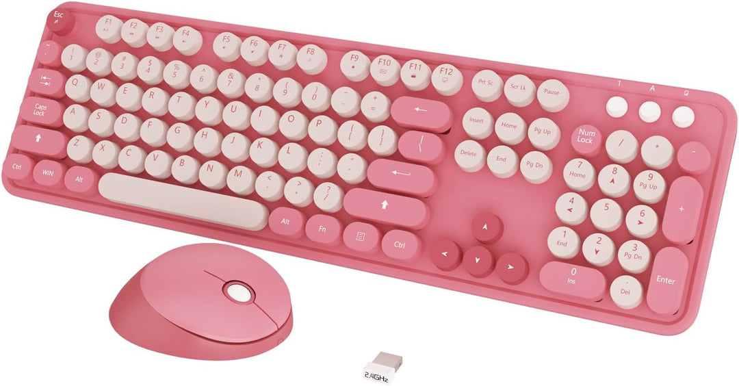 Teclado inalámbrico, KOOTOP - teclado retro de máquina de escribir...