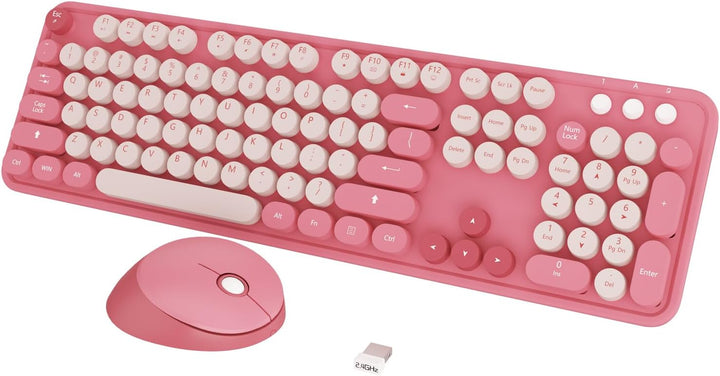 Teclado inalámbrico, KOOTOP - teclado retro de máquina de escribir...