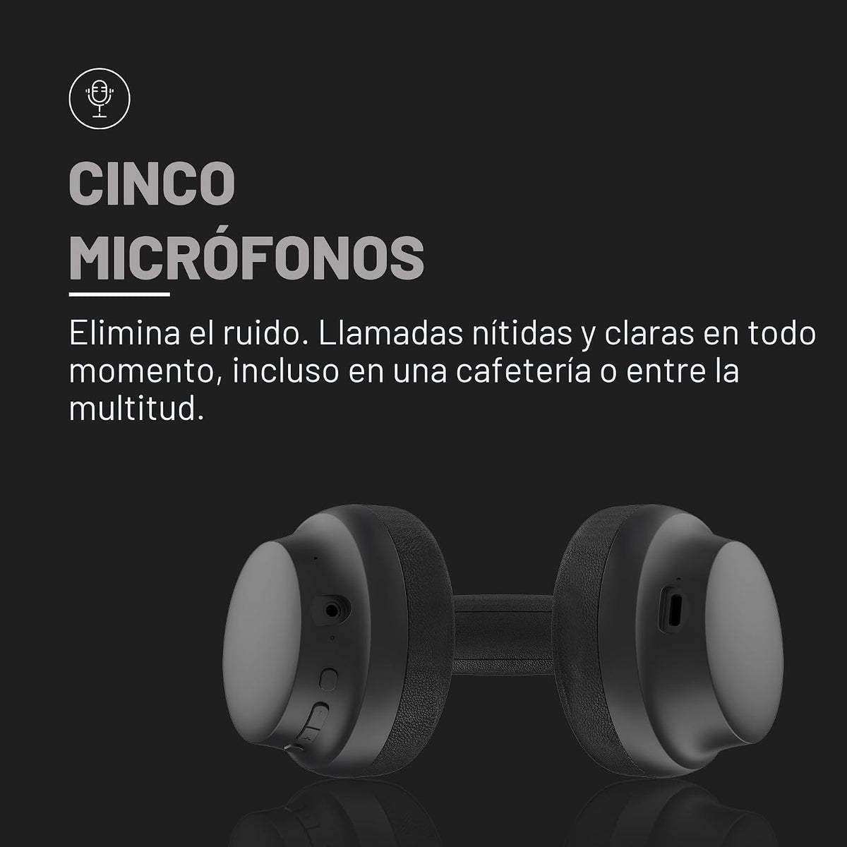 Raycon The Essential - Auriculares Bluetooth con 3 modos ANC, color negro