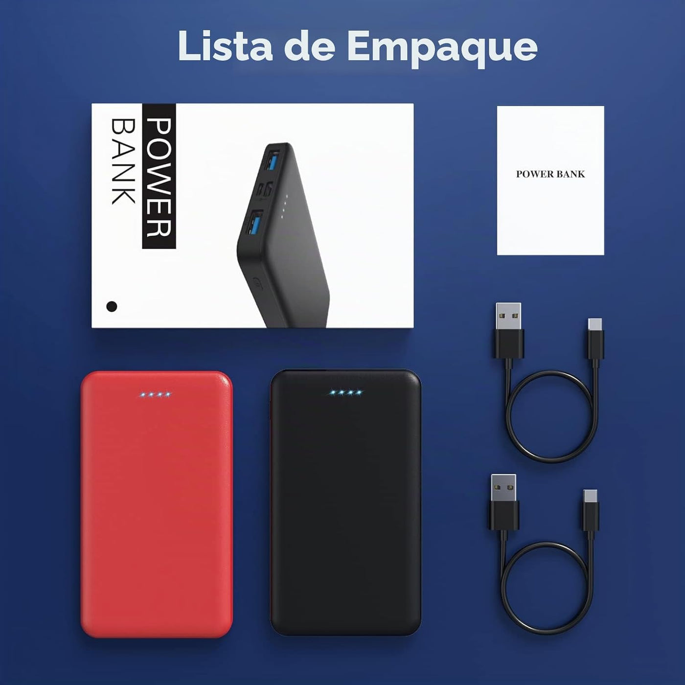 [Paquete de 2] Cargador Portátil Power Bank 10000mAh, Batería Exter...
