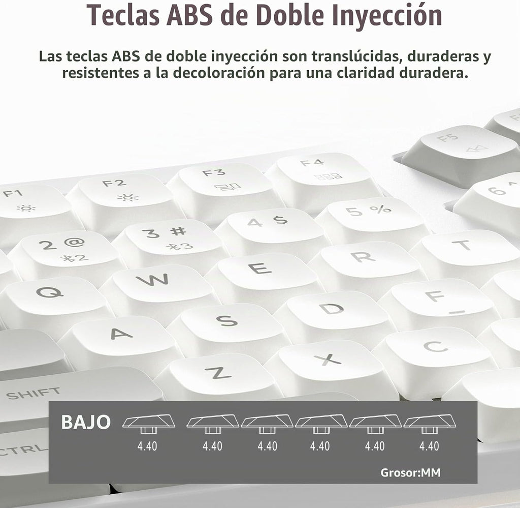 Teclado mecánico ergonómico con pantalla inteligente y rodillo de