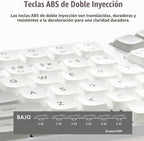 Teclado mecánico ergonómico con pantalla inteligente y rodillo de