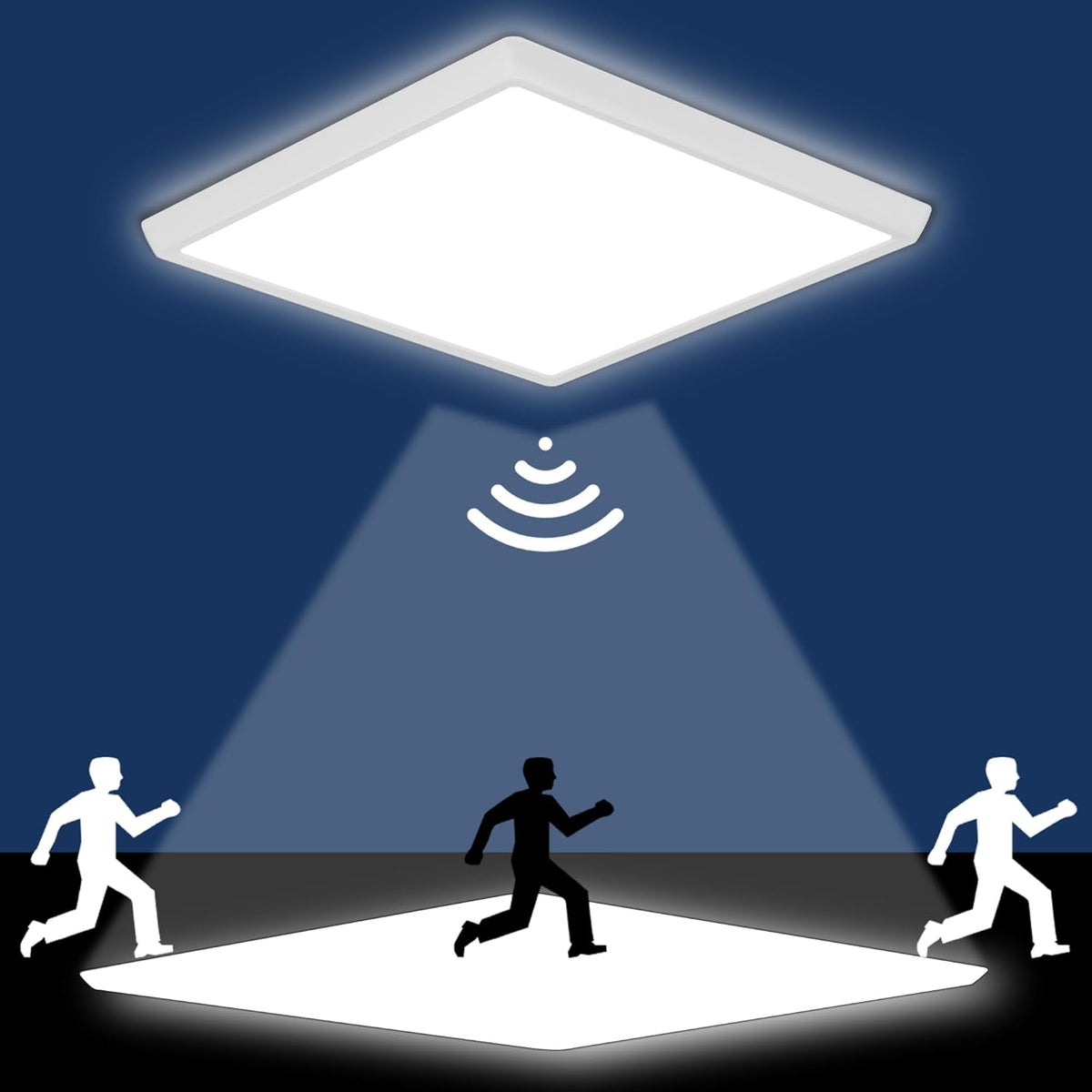 Lámpara Luz de techo con sensor de movimiento de 12 pulgadas, luz activada por