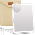 FUNTOUCH Espejo recargable grande del maquillaje del viaje 2500mAh con la