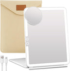 FUNTOUCH Espejo recargable grande del maquillaje del viaje 2500mAh con la