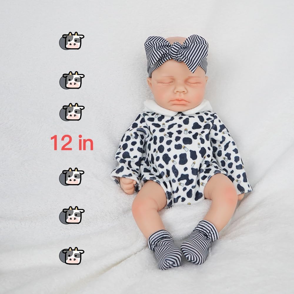 Niño de 12 Pulgadas, Muñecas de Bebé Reborn de Silicona, Muñeca de...